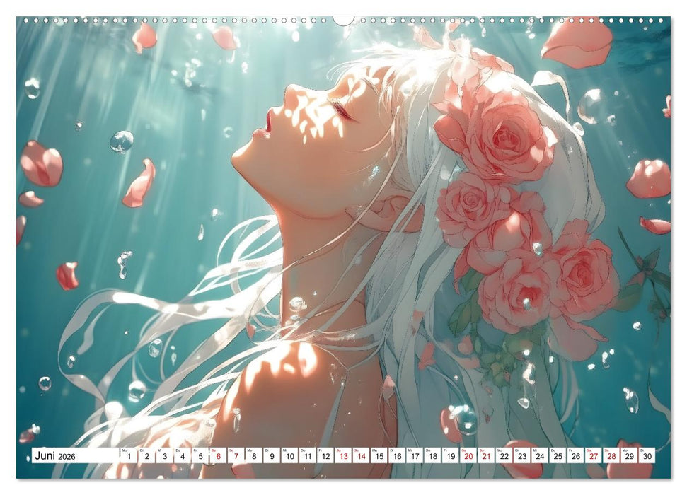 Mystische Meerjungfrauen: Ein Jahr in verzauberten Ozeanen (CALVENDO Wandkalender 2026)