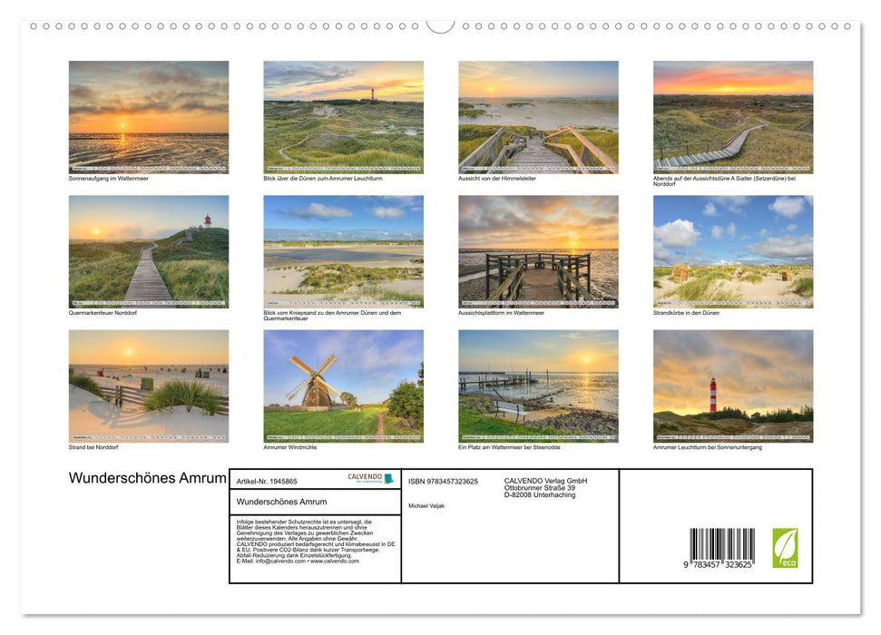 Wunderschönes Amrum (CALVENDO Premium Wandkalender 2026)