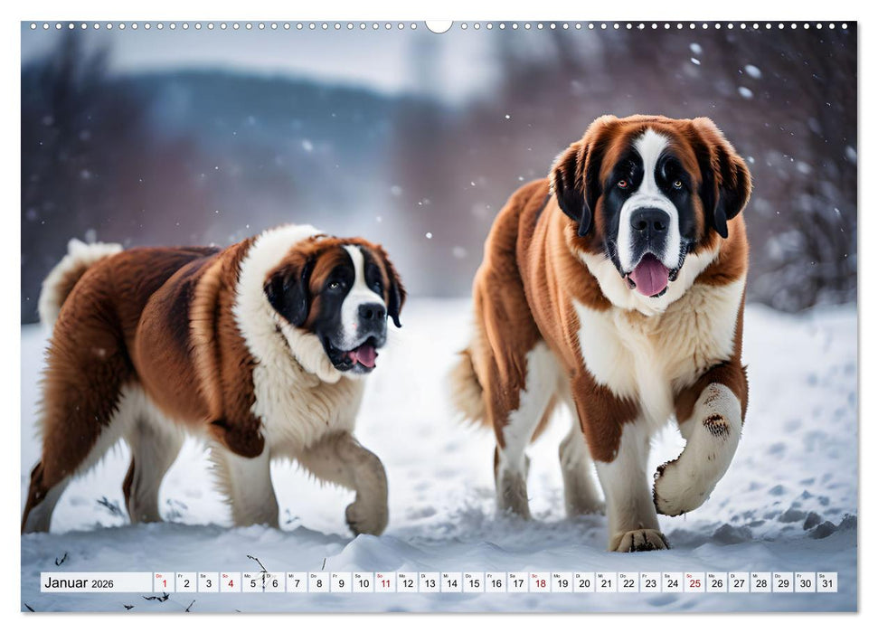 Gigant Bernhardiner (CALVENDO Premium Wandkalender 2026)