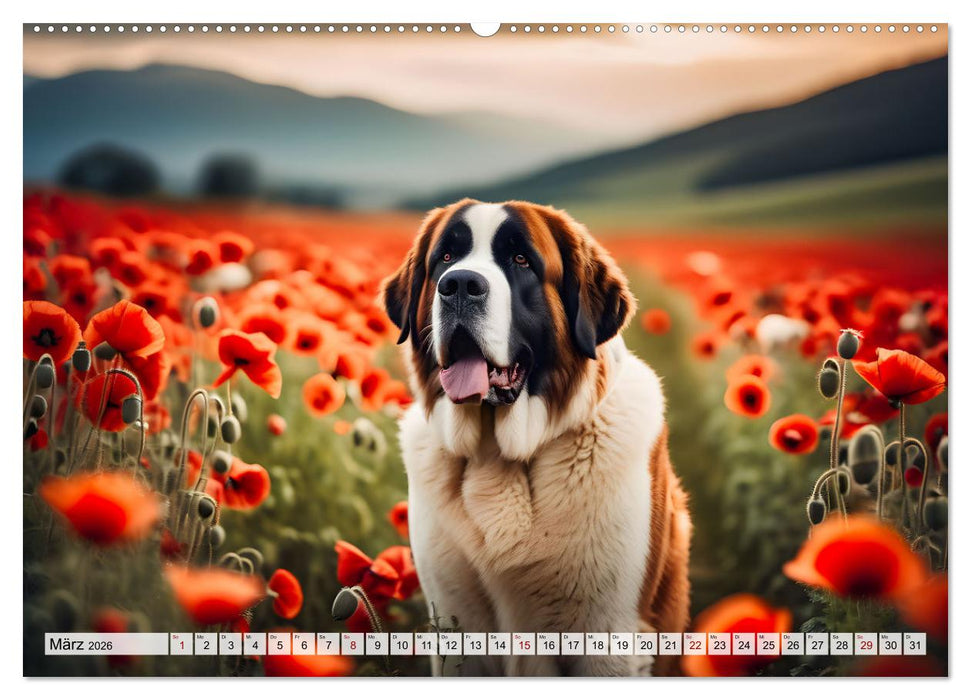 Gigant Bernhardiner (CALVENDO Premium Wandkalender 2026)