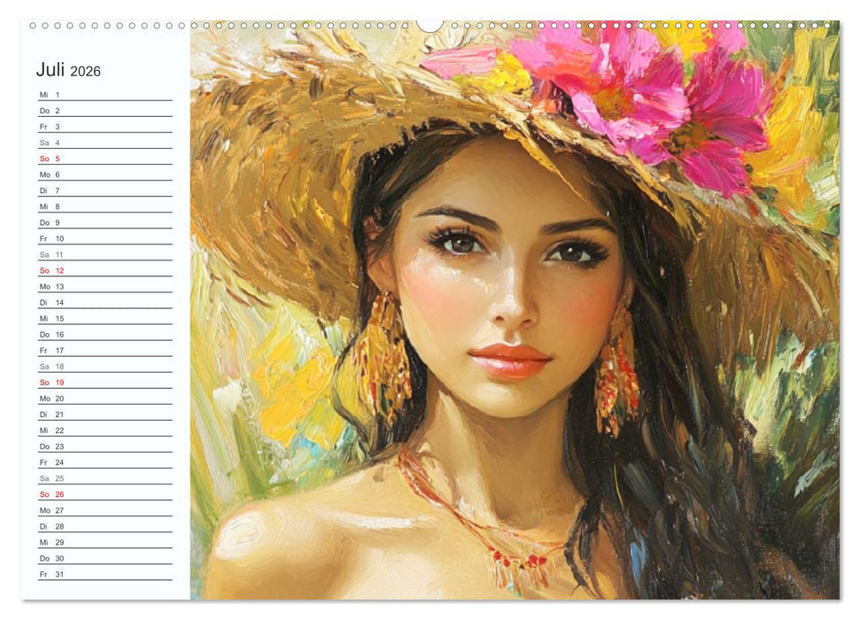 Frauen im Sommer. Lebensfreude, Sonne und Strand (CALVENDO Premium Wandkalender 2026)
