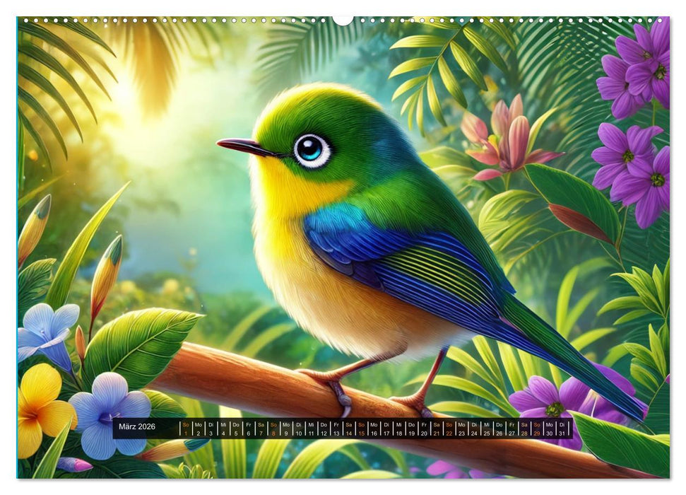 Tropische Farbenfreude (CALVENDO Premium Wandkalender 2026)