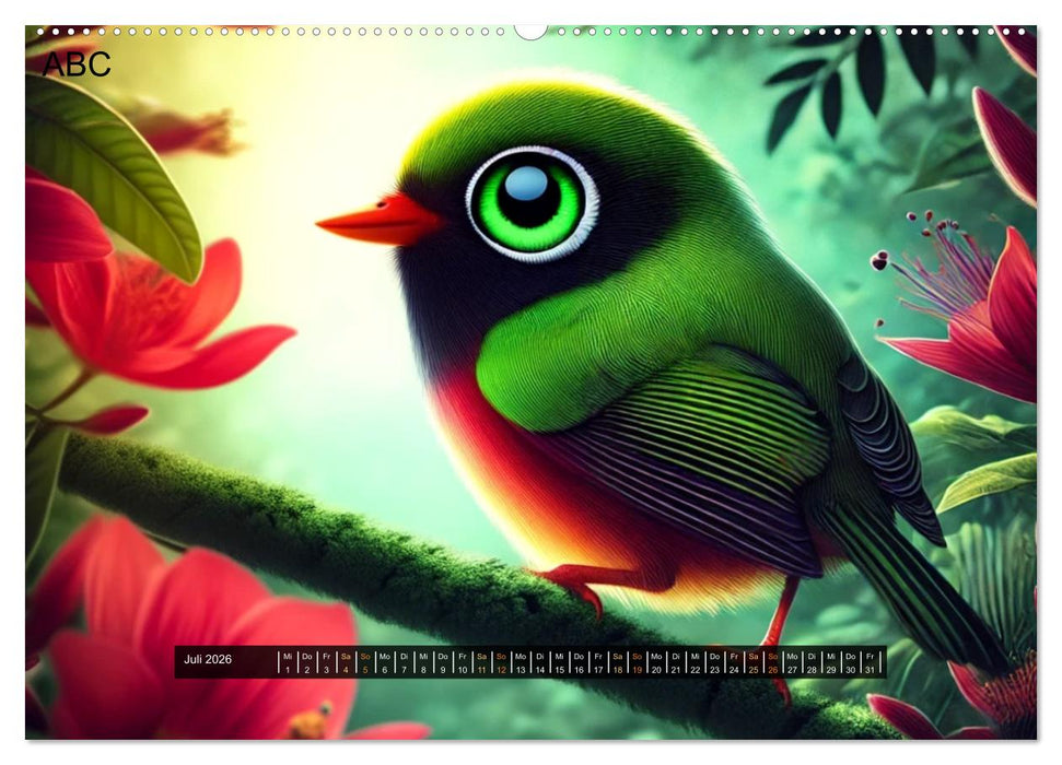 Tropische Farbenfreude (CALVENDO Premium Wandkalender 2026)