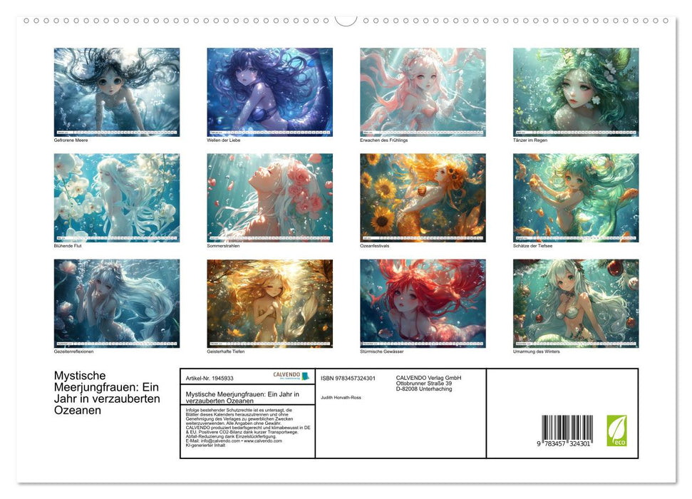 Mystische Meerjungfrauen: Ein Jahr in verzauberten Ozeanen (CALVENDO Premium Wandkalender 2026)