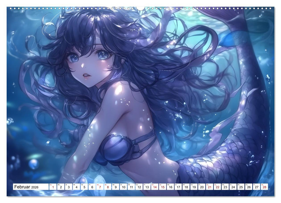 Mystische Meerjungfrauen: Ein Jahr in verzauberten Ozeanen (CALVENDO Premium Wandkalender 2026)