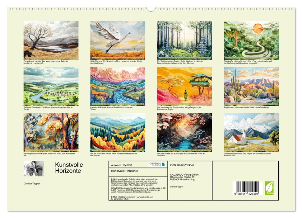 Kunstvolle Horizonte (CALVENDO Premium Wandkalender 2026)