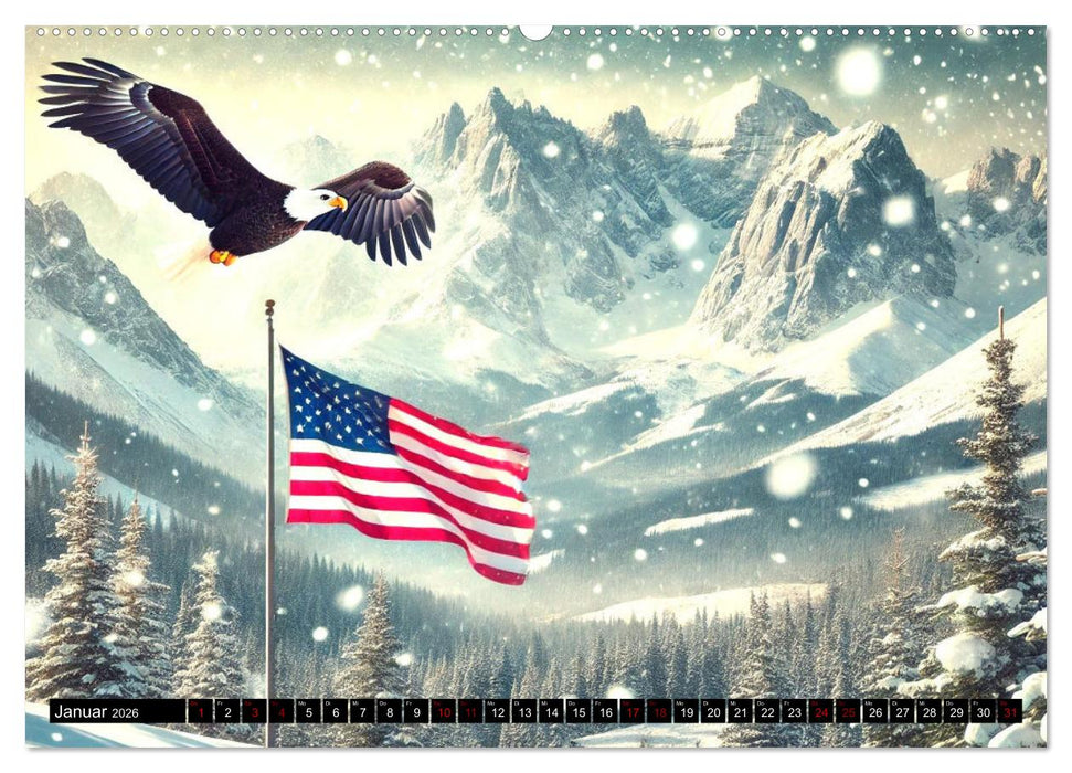 USA - Der amerikanische Geist (CALVENDO Premium Wandkalender 2026)