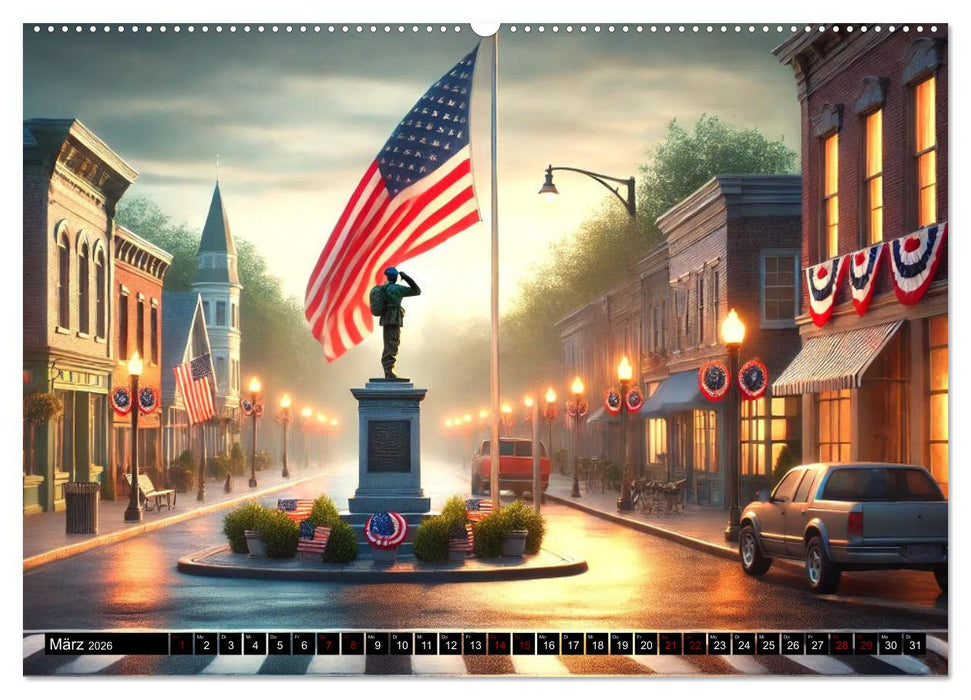 USA - Der amerikanische Geist (CALVENDO Premium Wandkalender 2026)