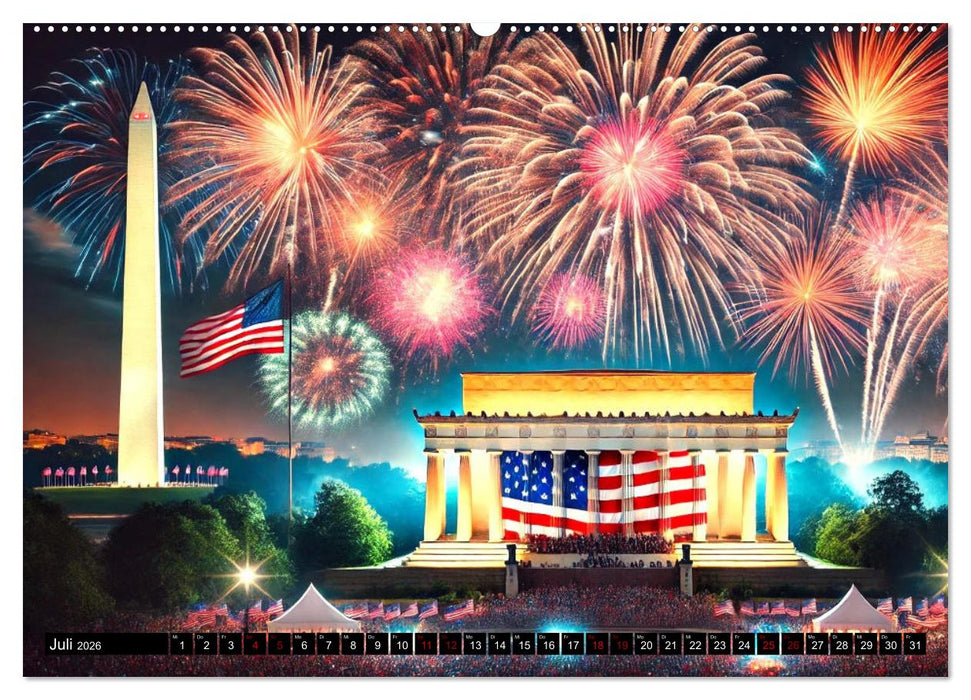 USA - Der amerikanische Geist (CALVENDO Premium Wandkalender 2026)