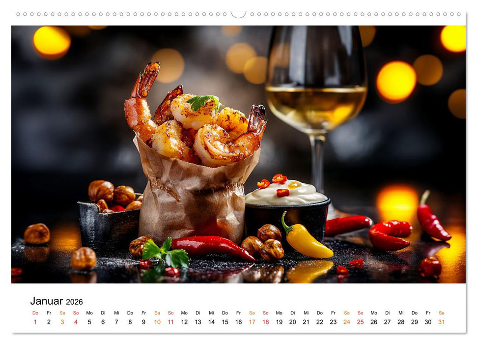Fastfood - schnell, sündig, lecker (CALVENDO Wandkalender 2026)