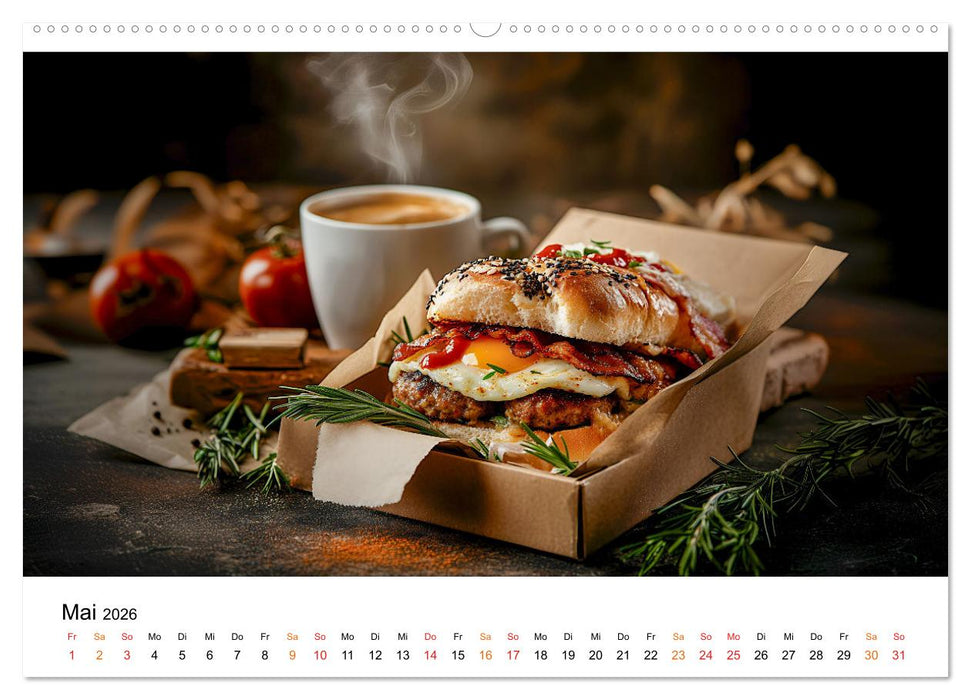 Fastfood - schnell, sündig, lecker (CALVENDO Wandkalender 2026)