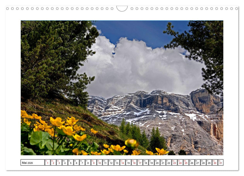 Südtirol - Das Gadertal und seine Naturparks (CALVENDO Wandkalender 2026)