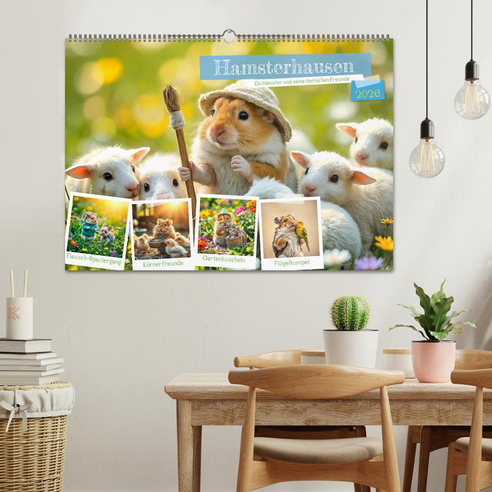 Hamsterhausen - Ein Hamster und seine tierischen Freunde (CALVENDO Wandkalender 2026)