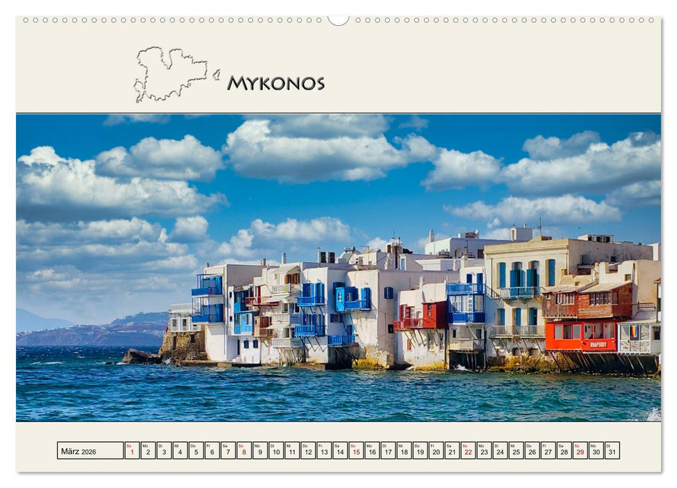 Reise durch die Griechische Inselwelt (CALVENDO Wandkalender 2026)