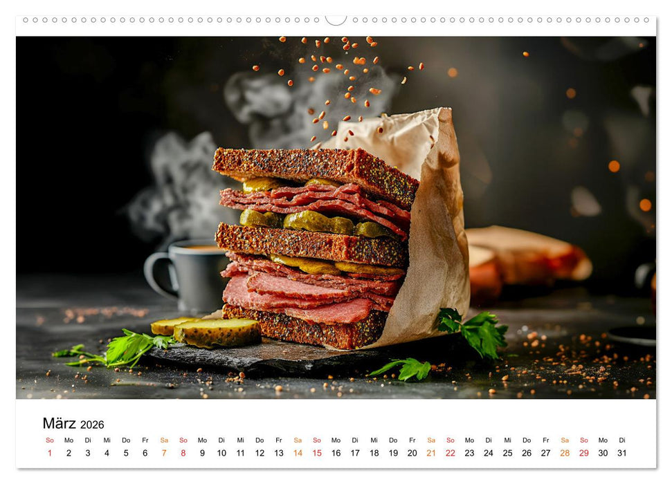 Fastfood - schnell, sündig, lecker (CALVENDO Premium Wandkalender 2026)