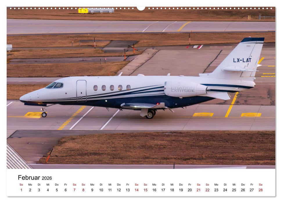 Die Welt der Privatjets (CALVENDO Premium Wandkalender 2026)