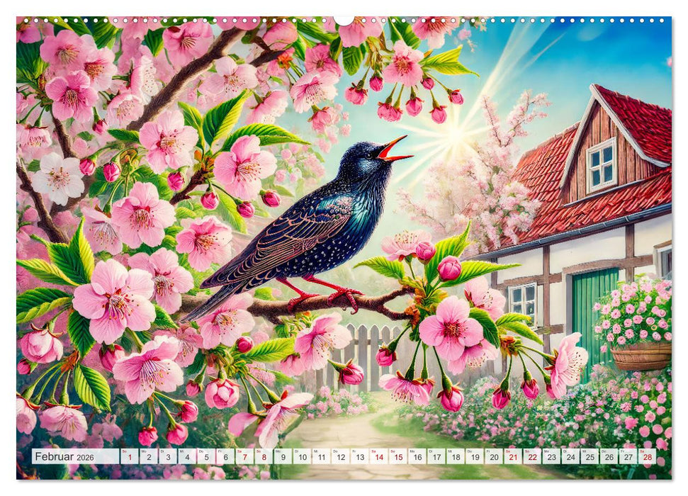 Tiere im Garten - Tierische Begegnungen in der grünen Oase (CALVENDO Premium Wandkalender 2026)