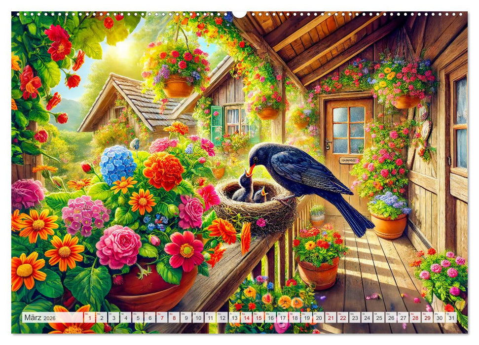 Tiere im Garten - Tierische Begegnungen in der grünen Oase (CALVENDO Premium Wandkalender 2026)