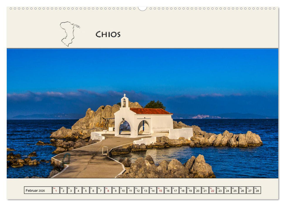 Reise durch die Griechische Inselwelt (CALVENDO Premium Wandkalender 2026)