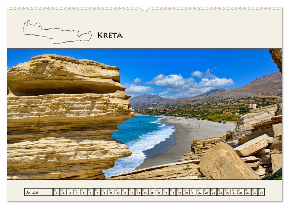 Reise durch die Griechische Inselwelt (CALVENDO Premium Wandkalender 2026)