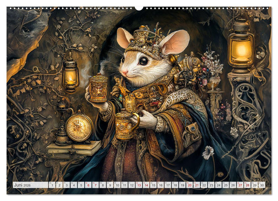 Magische Wesen im Zauberland - Fantasie-Tiere im Steampunk-Kalender (CALVENDO Wandkalender 2026)
