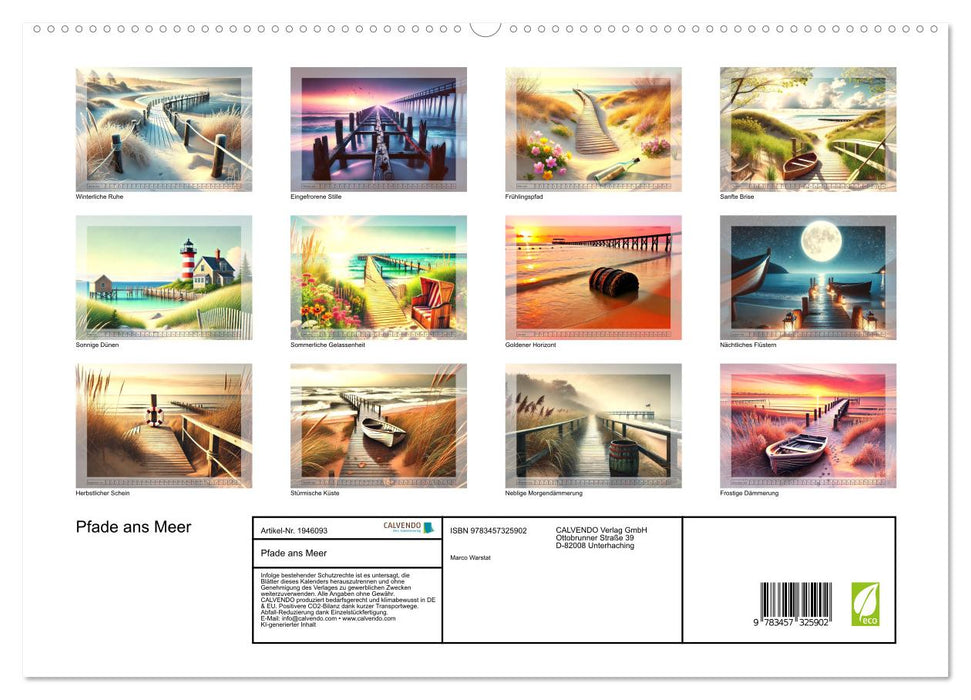 Pfade ans Meer (CALVENDO Premium Wandkalender 2026)