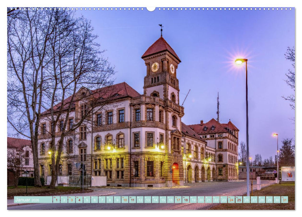 Chemnitz zur blauen Stunde (CALVENDO Wandkalender 2026)