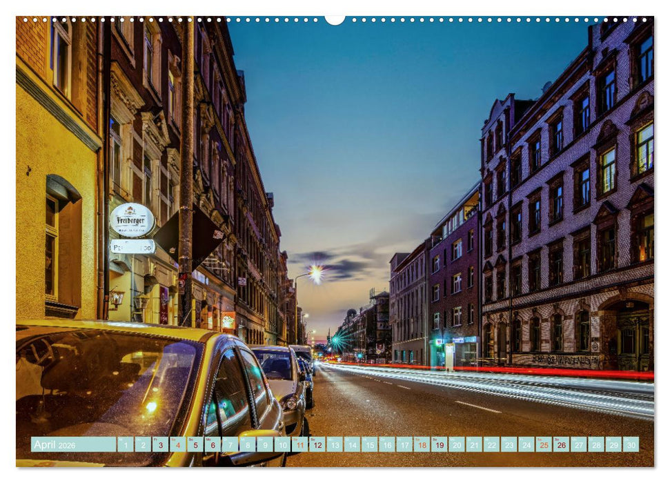 Chemnitz zur blauen Stunde (CALVENDO Wandkalender 2026)