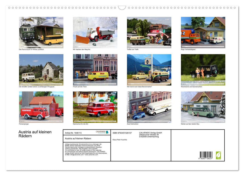 Austria auf kleinen Rädern (CALVENDO Wandkalender 2026)