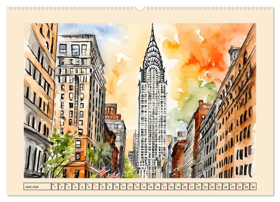 Sightseeing New York (CALVENDO Wandkalender 2026)