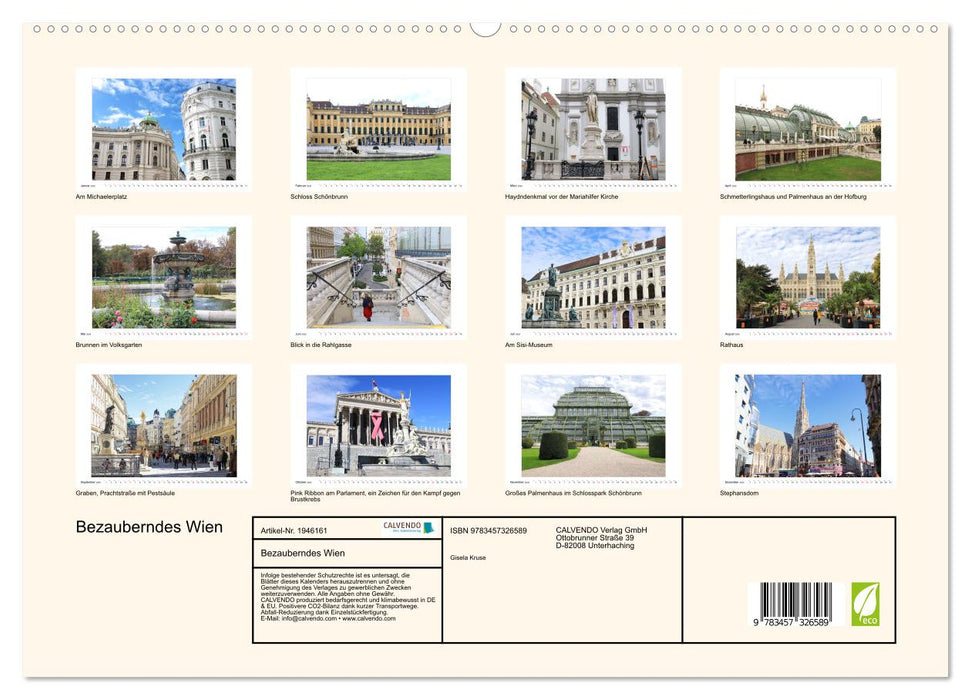 Bezauberndes Wien (CALVENDO Premium Wandkalender 2026)