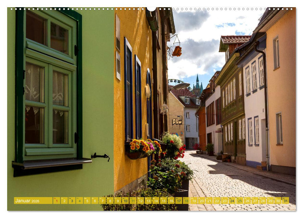 Romantisches Erfurt - Reise durch das schöne Thüringen (CALVENDO Wandkalender 2026)