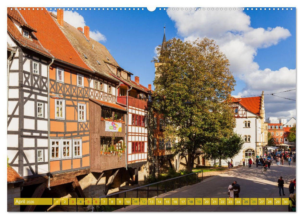 Romantisches Erfurt - Reise durch das schöne Thüringen (CALVENDO Wandkalender 2026)