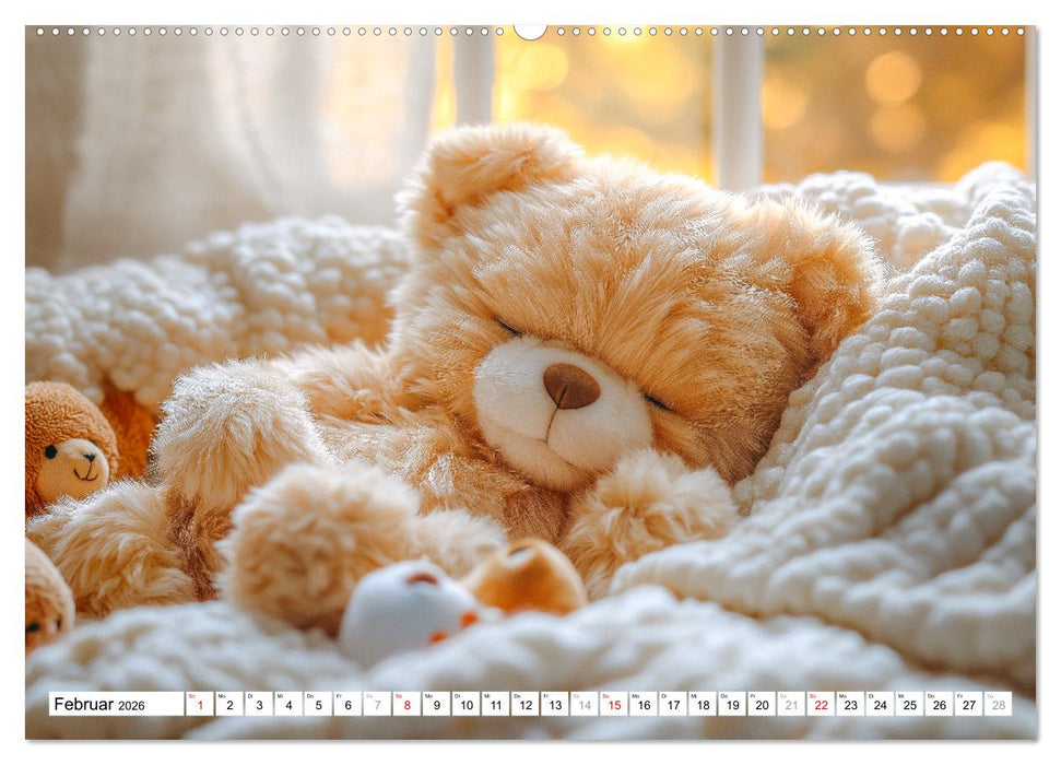 Teddy Babykalender - Jeden Monat zum Knuddeln süß (CALVENDO Wandkalender 2026)