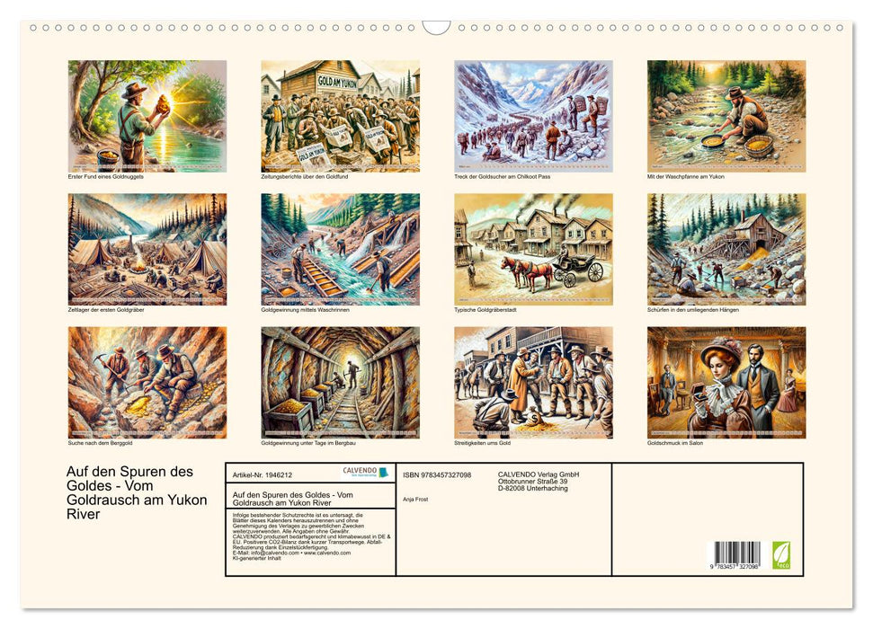 Auf den Spuren des Goldes - Vom Goldrausch am Yukon River (CALVENDO Wandkalender 2026)