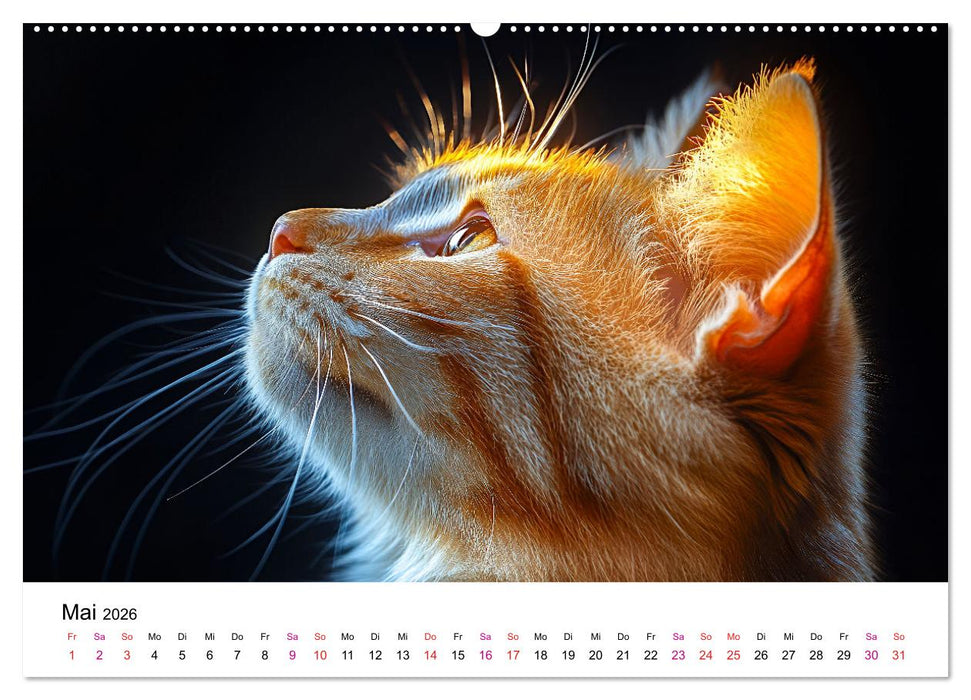 Katzenzauber - Samtpfoten im Jahreslauf (CALVENDO Premium Wandkalender 2026)