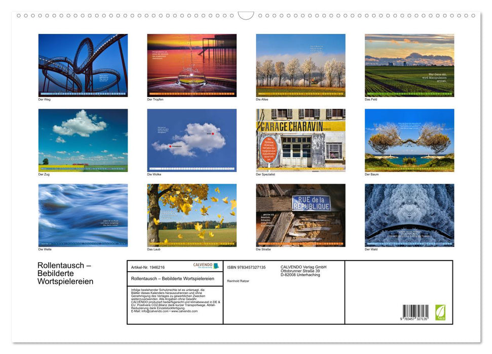 Rollentausch – Bebilderte Wortspielereien (CALVENDO Wandkalender 2026)