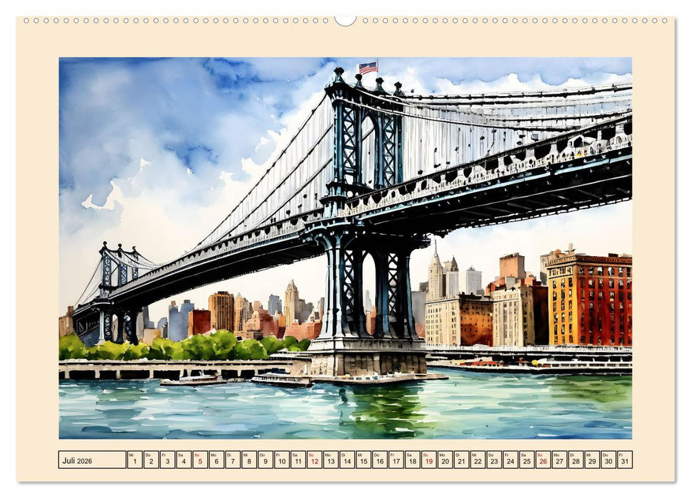 Sightseeing New York (CALVENDO Premium Wandkalender 2026)