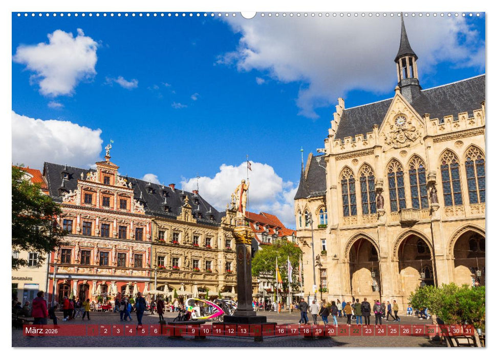 Landeshauptstadt Erfurt - Reise durch das schöne Thüringen (CALVENDO Wandkalender 2026)