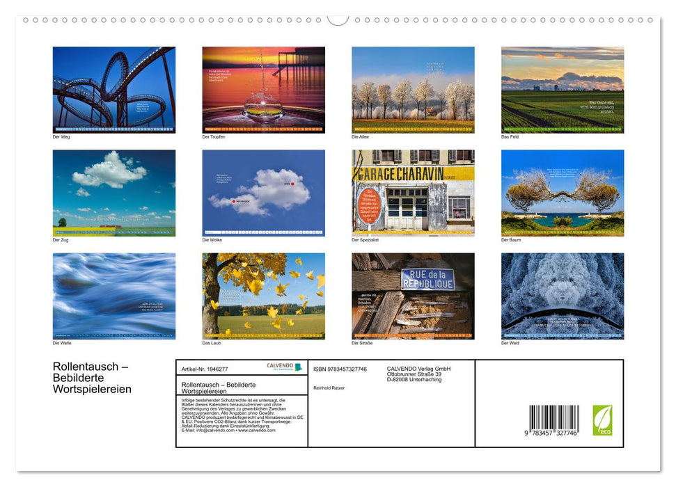 Rollentausch – Bebilderte Wortspielereien (CALVENDO Premium Wandkalender 2026)