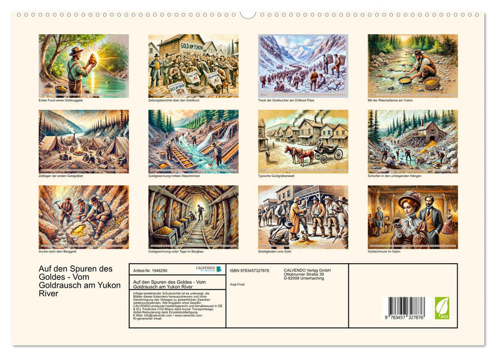 Auf den Spuren des Goldes - Vom Goldrausch am Yukon River (CALVENDO Premium Wandkalender 2026)