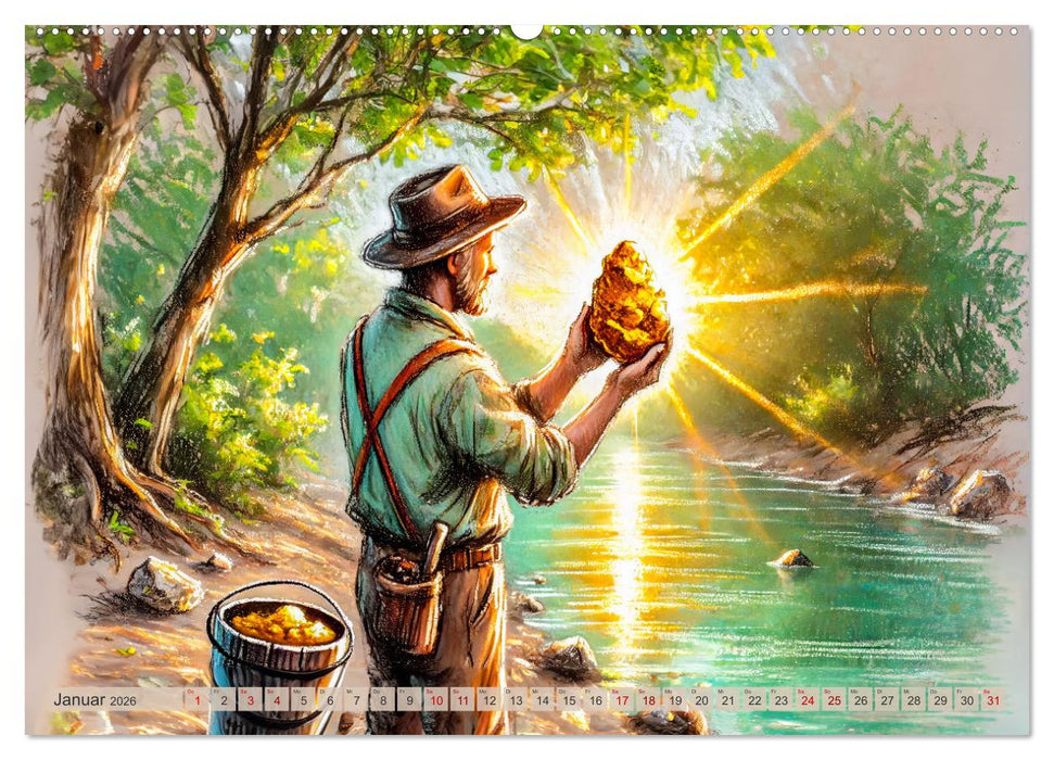 Auf den Spuren des Goldes - Vom Goldrausch am Yukon River (CALVENDO Premium Wandkalender 2026)