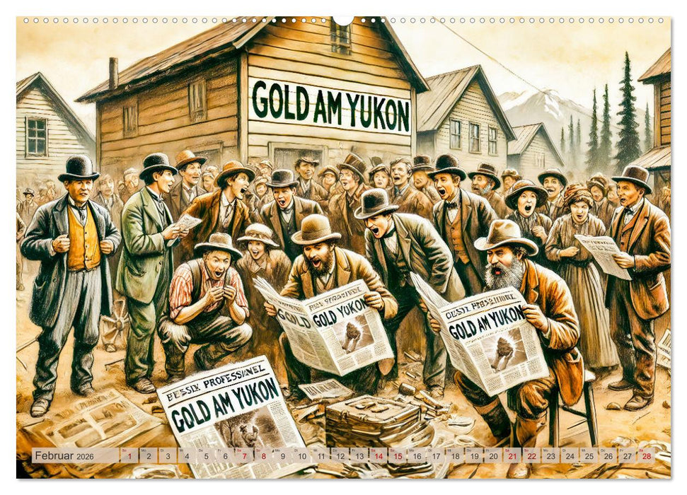 Auf den Spuren des Goldes - Vom Goldrausch am Yukon River (CALVENDO Premium Wandkalender 2026)