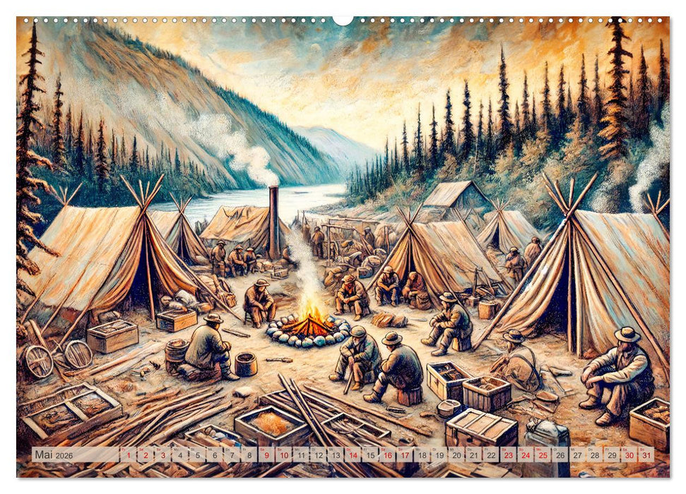 Auf den Spuren des Goldes - Vom Goldrausch am Yukon River (CALVENDO Premium Wandkalender 2026)