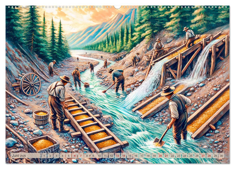 Auf den Spuren des Goldes - Vom Goldrausch am Yukon River (CALVENDO Premium Wandkalender 2026)