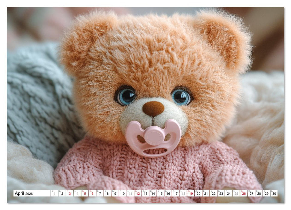 Teddy Babykalender - Jeden Monat zum Knuddeln süß (CALVENDO Premium Wandkalender 2026)