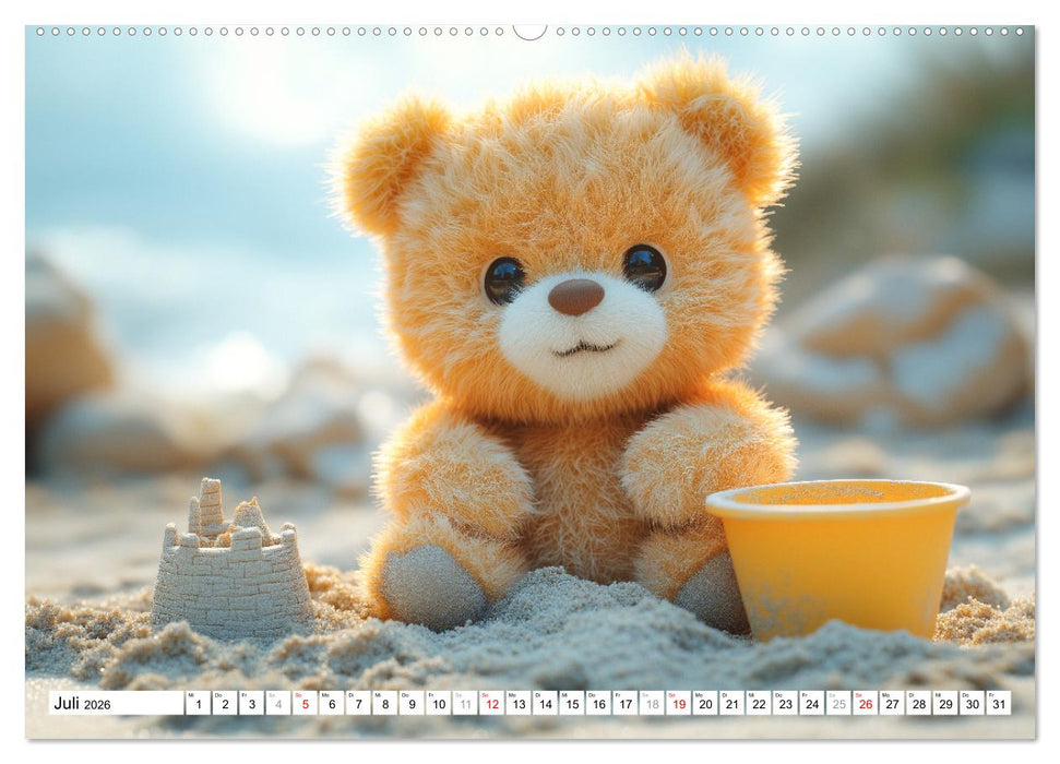Teddy Babykalender - Jeden Monat zum Knuddeln süß (CALVENDO Premium Wandkalender 2026)
