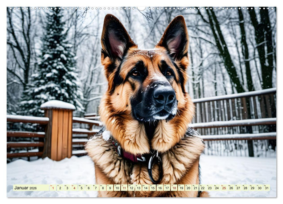 Deutscher Schäferhund - Inbegriff der Treue (CALVENDO Premium Wandkalender 2026)