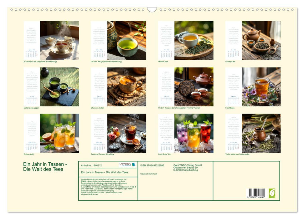 Ein Jahr in Tassen - Die Welt des Tees (CALVENDO Wandkalender 2026)