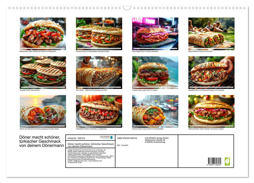 Döner macht schöner, türkischer Geschmack von deinem Dönermann (CALVENDO Wandkalender 2026)